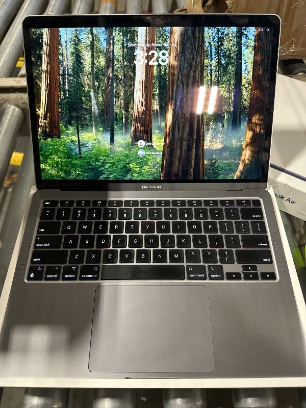 Photo 1 of **PASSWORD LOCKED** Apple 2020 MacBook Air Laptop with M1 chip; Midnight