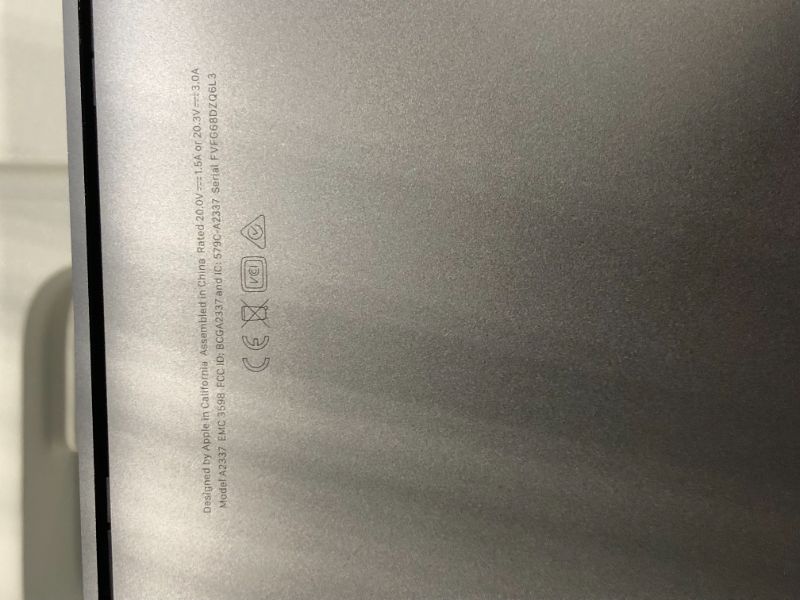 Photo 1 of **PASSWORD LOCKED** Apple 2020 MacBook Air Laptop with M1 chip; Midnight