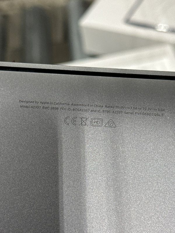 Photo 1 of **PASSWORD LOCKED** Apple 2020 MacBook Air Laptop with M1 chip; Midnight