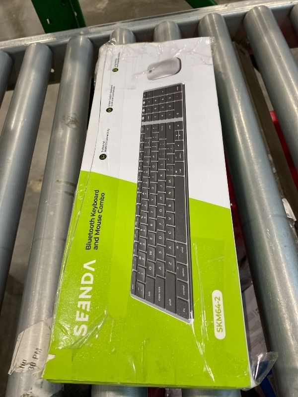 Photo 1 of *USED*
seenda Bluetooth Keyboard and Mouse for Mac, SKM64-2 Multi-Device Rechargeable Slim Wireless Keyboard Mouse Stainless Steel Full Size, Compatible with MacBook Pro/Air, iPad, Mac - Black Silver