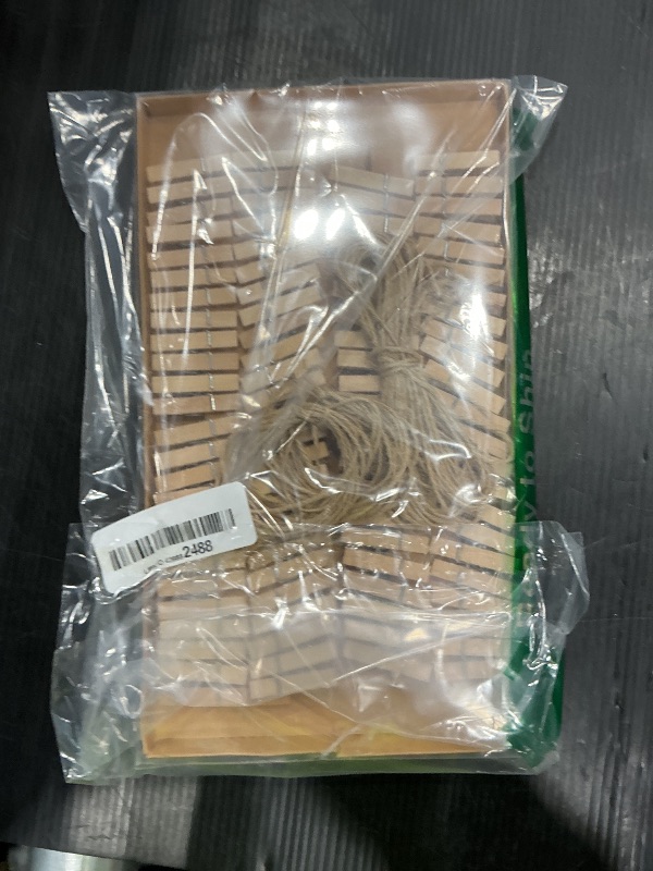 Photo 1 of 1.35 Inch Mini ClothesPins for Photo?100 Pcs? with 32 Feet Jute Twine?Mini Clothes Pins for Crafts,Wooden Small Clothes Pins for Pictures,Tiny Decorative Clothespins for Baby Shower(Natural Color)