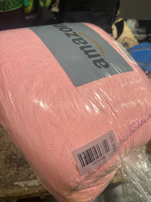 Photo 1 of (thin large fuzzy folded) KCHOWUA Pink Fluffy Fuzzy Small Area Rugs for Bedroom Girls,3'x5' Machine Washable Plush Pastel Throw Cute Rug for Living Room,Modern Soft Shag Shaggy Furry Floor Nursery Kids Dorm Room Carpets