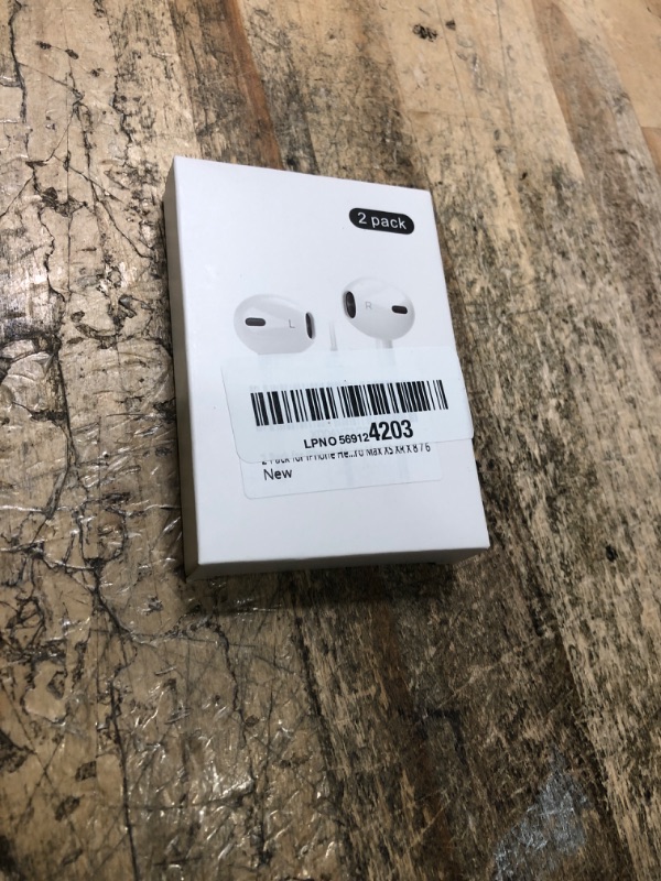 Photo 1 of [Apple MFi Certified] 2 Pack Lightning Headphones, True Plug and Play Wired Earbuds for iPhone with Microphone & Volume Control, in-Ear Earphones Compatible with iPhone 14 13 12 11 Pro Max XS XR 8 7