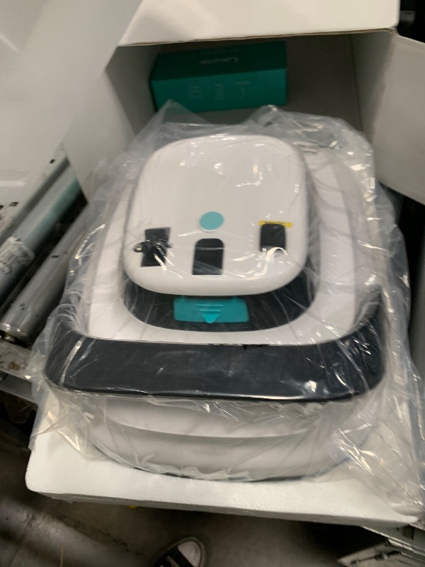Photo 1 of **FOR PARTS DOES NOT WORK**Launs S1 Cordless Robotic Pool Cleaner, Dual Motors & Suction Ports Automatic Pool Vacuum Robot Lasts up to 90 Min, Self-Parking Ideal for Above Ground Pools(White)