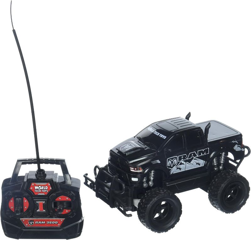 Photo 1 of ****** WAS POSTED INCORRECTLY NEW RETAIL $15 ******** World Tech Toys 1:24 Ram 2500 Power Wagon Electric Rc Truck, Black/White/Yellow