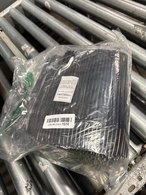 Photo 1 of [500 Pack] Black Flexible Plastic Drinking Straws Disposable Straw 8'' inches Tall
