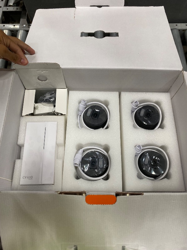 Photo 1 of **CAMERAS HAVE A PASSWORD ON THEM** CYVIO 4K PoE Seucrity Camera System, 8pcs 8MP PoE Turret Cameras for Home Indoor/Outdoor Use with AI Detection, 24-7 Recording, Color Night Vision,No Subscription,IP67, 4K 8CH NVR with 2TB HDD(N2838D)