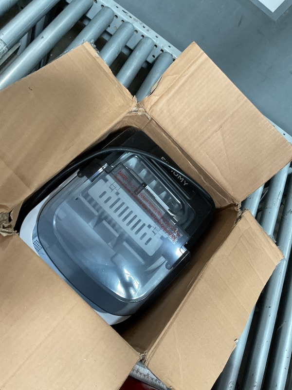 Photo 1 of ***MISSING PARTS***EUHOMY Ice Maker Countertop, 9 Cubes Ready in 6 Mins, 26lbs/24H, Self-Cleaning, Portable Ice Maker Machine with Carry Handle, Basket and Scoop, 2 Sizes of Bullet Ice for Home, Kitchen, Office