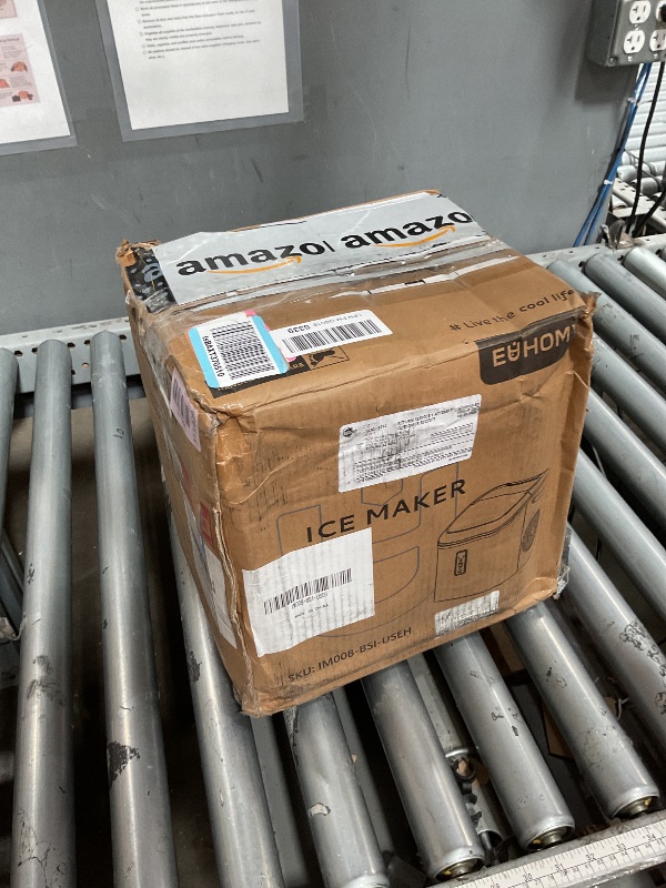 Photo 1 of ***MISSING PARTS***EUHOMY Ice Maker Countertop, 9 Cubes Ready in 6 Mins, 26lbs/24H, Self-Cleaning, Portable Ice Maker Machine with Carry Handle, Basket and Scoop, 2 Sizes of Bullet Ice for Home, Kitchen, Office
