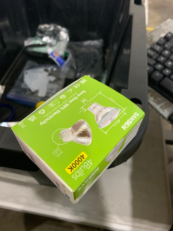 Photo 1 of **Only Two** SANSUN 3W MR11 LED Landscape Light Bulbs, Low Voltage 12V 20W Halogen Replacement for Outdoor Landscape Spotlight and Track Light, GU4 Bi-Pin Base, Daylight White 4000K, Non-Dimmable, (Pack of 4)