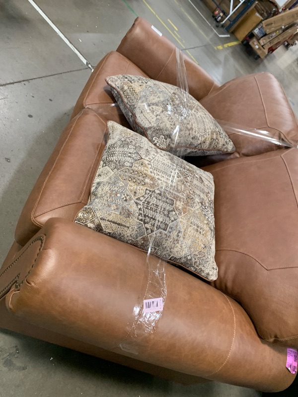 Photo 1 of ************MISSING ALL 4 LEGS******************
Signature Design by Ashley Carianna Classic Leather Match Loveseat with Nailhead Trim, Dark Brown