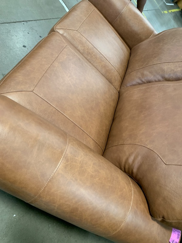 Photo 1 of ************MISSING ALL 4 LEGS******************
Signature Design by Ashley Carianna Classic Leather Match Loveseat with Nailhead Trim, Dark Brown