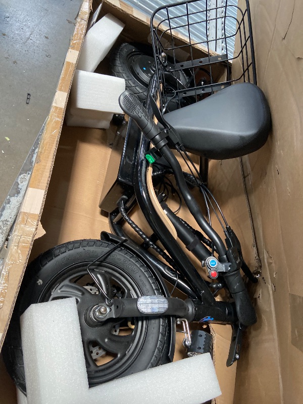 View 4 of *** PARTS, ONLY NONFUNCTIONAL AND DAMAGE PARTS***
Caroma Peak 1200W Electric Scooter Adults, Electric Scooter with Seat and 12" Shock-Absorbing Tires, 500Wh Battery up to 30Miles&20MPH, Foldable Adult with Basket for Commuting(Black)