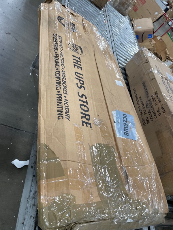 Photo 1 of **PARTS ONLY, MISSING PIEECES** GarveeHome Full Size Bed Frame with Headboard, Boho Rattan Bed Frame with Strong Metal Slat, Noise Free, No Box Spring Needed, White and Natural