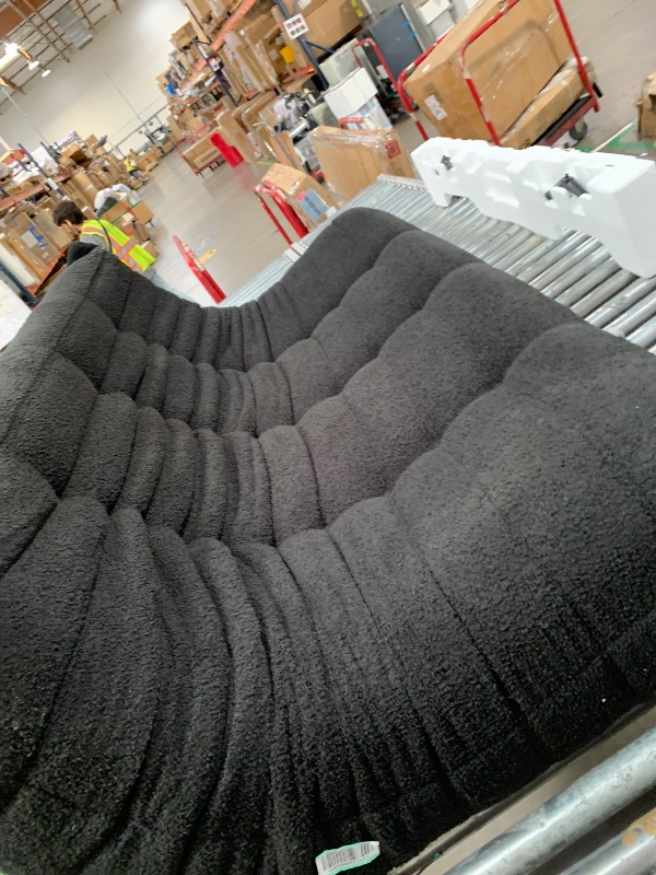 Photo 1 of *** DAMAGE SHOWN IN PHOTO ***Large black lounge chair
