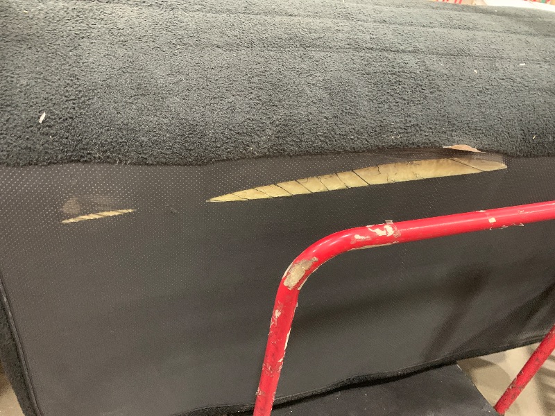 Photo 1 of *** DAMAGE SHOWN IN PHOTO ***Large black lounge chair