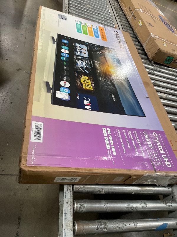 Photo 1 of **DAMAGED** Samsung 55-Inch Class Crystal UHD U8000F 4K Smart TV (2025 Model) Endless Free Content, Processor, MetalStream Design, Knox Security, Compatible with Alexa