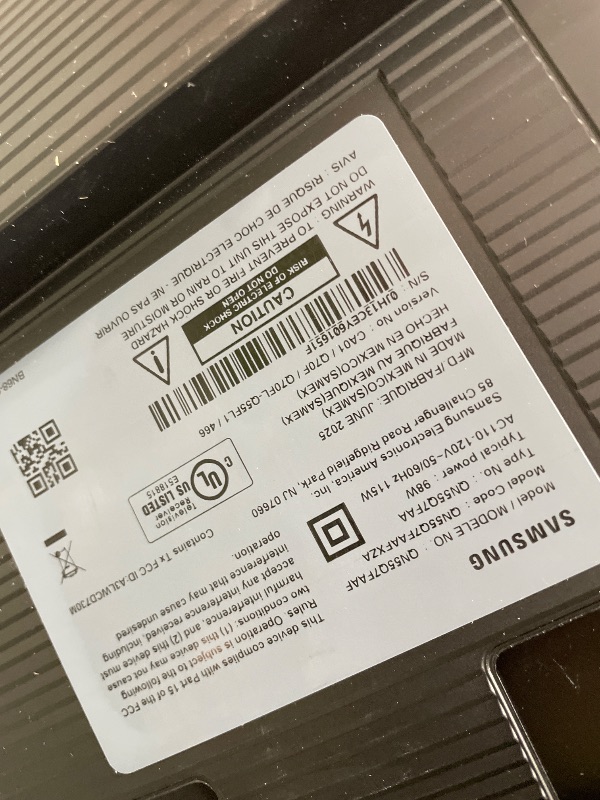 Photo 1 of ***DAMAGED**Samsung 55-Inch Class QLED Q7F Series Samsung Vision AI Smart TV (2025 Model, 55Q7F) Quantum HDR, Object Tracking Sound Lite, Q4 AI Gen1 Processor, 4K upscaling, Gaming Hub, Alexa Built-in