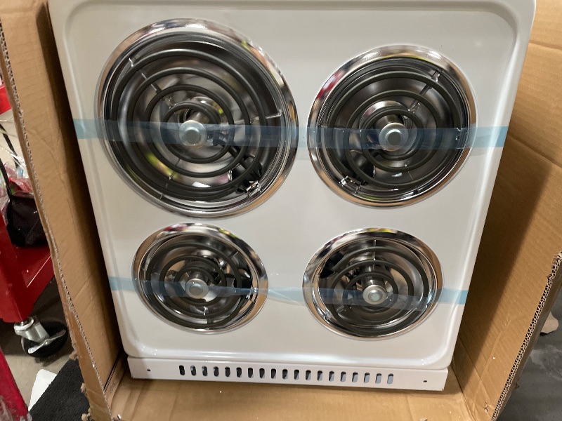 Photo 1 of **MIGHT HAVE AN ELECTRIC ISSUE THAT NEEDS FIXING, TURNS ON FOR ABOUT 5 MINUTES, THEN TURNS BACK OFF** Avanti Electric Range Oven Compact Design, 2.1-Cu.Ft. Capacity with 4 Coil Burners, Framed Glass Oven Door, Storage Drawer and Broiler with Pan, 20-Inch,