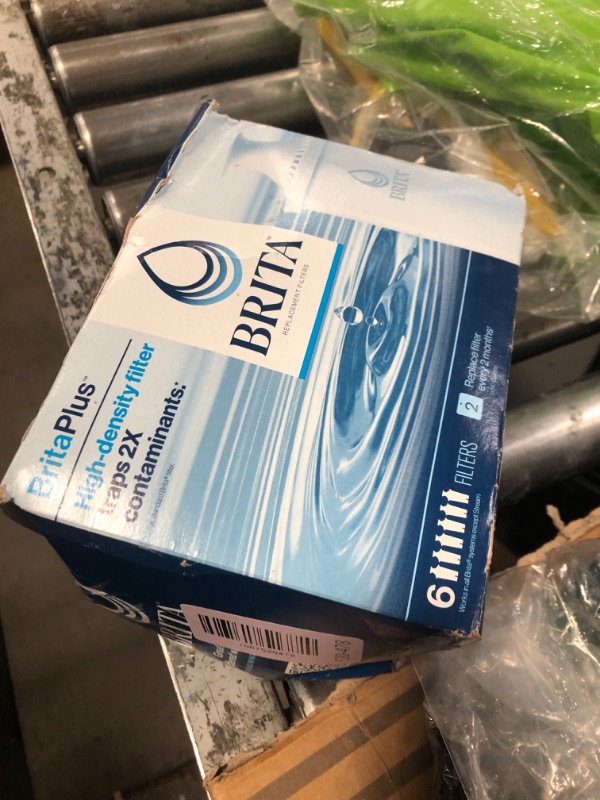 Photo 1 of **Factory Sealed** Brita BritaPlus Replacement Water Filter for Pitchers and Dispensers, WQA NSF/ANSI Certified, Reduces 2x More Contaminants vs. Standard Brita, Reduces Chlorine Zinc Copper Mercury & More, 6 Filters