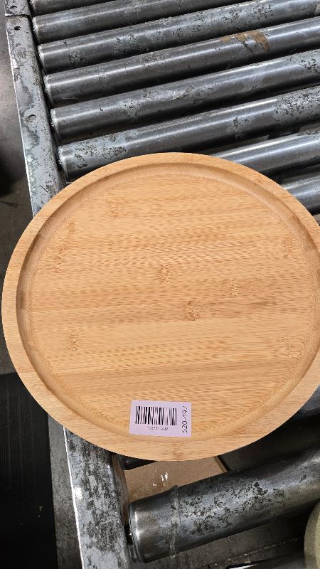 View 1 of **JUST THE TRAY** Fasmov 12-inch Bamboo Lazy Susan
