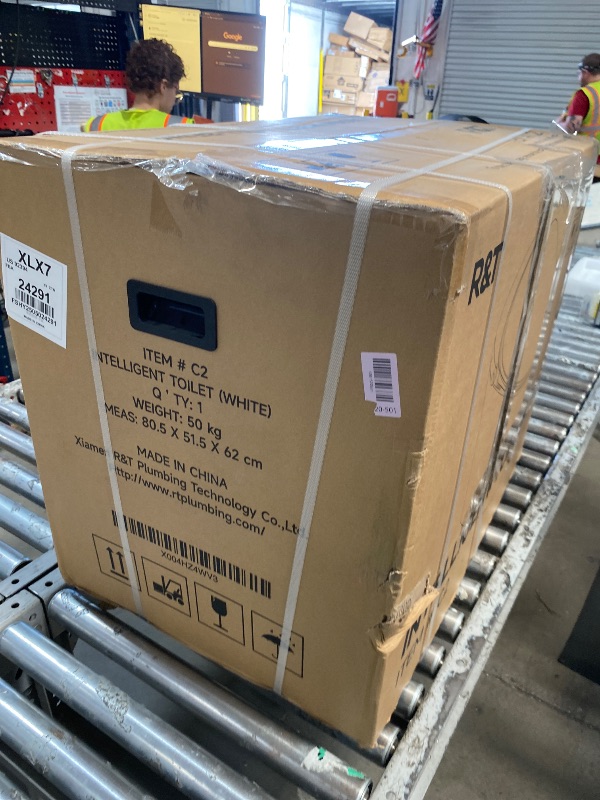 Photo 1 of **FACTORY SEALED** R&T C2 Smart Toilet with Tank, One-Piece Bidet Toilet, Battery Backup Flush, Auto Open & Flush, Foot Sensor, Remote Control, Heated Seat, Warm Water, Air Dryer, Night Light & Deodorizer