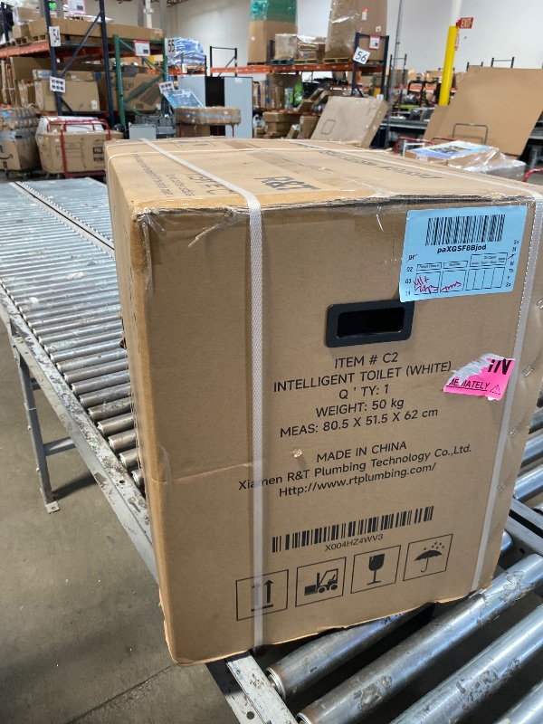 Photo 1 of **FACTORY SEALED** R&T C2 Smart Toilet with Tank, One-Piece Bidet Toilet, Battery Backup Flush, Auto Open & Flush, Foot Sensor, Remote Control, Heated Seat, Warm Water, Air Dryer, Night Light & Deodorizer