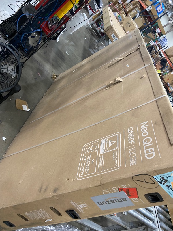 Photo 1 of **DAMAGED** Samsung 100-Inch Class Neo QLED QN80F 4K Mini LED Smart TV (2025 Model) NQ4 AI Gen2 Processor, Quantum Matrix Technology Core Upscaling, Dolby Atmos, Vision Alexa Built-in