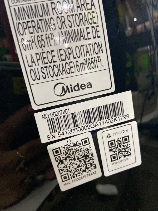 Photo 1 of **It is giving an error code EH61 and only blowing hot air**Midea Duo 12,000 BTU (10,000 BTU SACC) High Efficiency Inverter, Ultra Quiet Portable Air Conditioner, Cools up to 450 Sq. Ft., Compatible with Alexa/Google Assistant, Includes Remote
