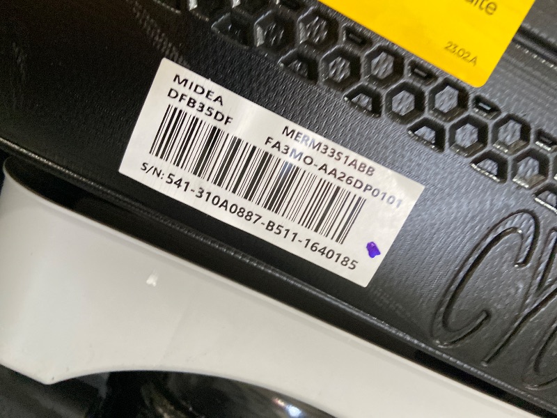 Photo 1 of **DOESNT COOL** Midea MERM33S1ABB Mini Fridge, 3.3 Cu.ft Compact Fridge with Internal Light, Adjustable Thermostat, Reversible Door, Low Noise for Dorm, Office, Bedroom Black
