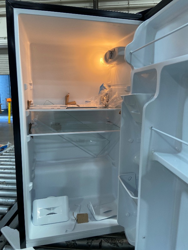 Photo 1 of **DOESNT COOL** Midea MERM33S1ABB Mini Fridge, 3.3 Cu.ft Compact Fridge with Internal Light, Adjustable Thermostat, Reversible Door, Low Noise for Dorm, Office, Bedroom Black