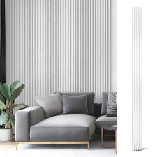 Photo 1 of  Slat MDF Decorative Acoustic Wall Paneling, Fluted Sound Absorbing Panels (4-Pack)
