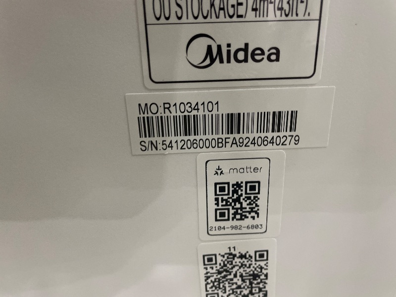 Photo 1 of **HAS PROBLEMS RUNNING PROPERLY, THE MOTOR MAY BE DAMAGED** Midea 10,000 BTU ASHRAE (7,100 BTU SACC) Portable Air Conditioner, Smart Control, Cools up to 300 Sq. Ft., with Dehumidifier & Fan mode, Easy- to-use Remote Control & Window Installation Kit Incl