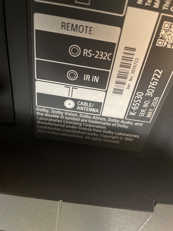 Photo 1 of **DAMAGED Sony 65 Inch BRAVIA 3 LED 4K HDR Smart Google TV (K-65S30)
