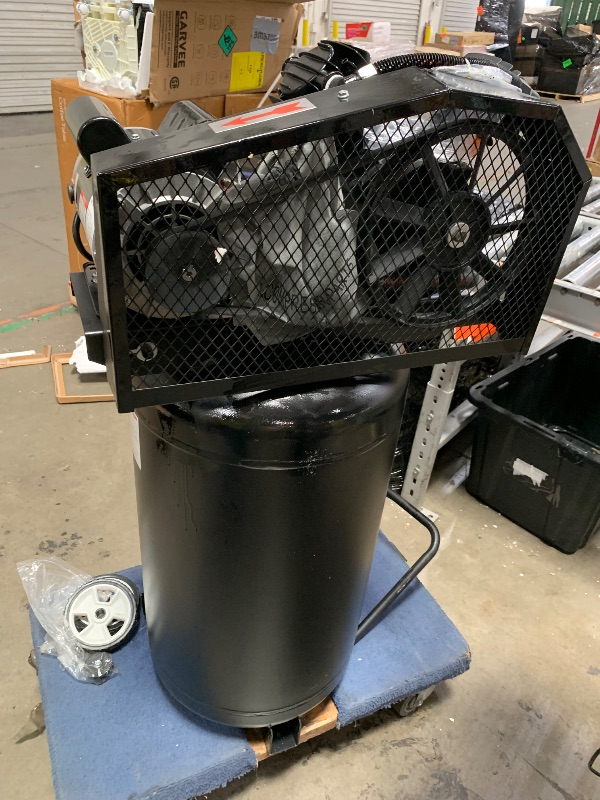 View 6 of **Broken were the power switch is a copper line that connects is also broken ** VEVOR 25-Gallon Air Compressor, 2HP 5.5 SCFM at 90PSI, Max 200PSI Pressure Oil-Lubricated Air Compressor Tank, Portable on Wheels for Auto Repair, Tire Inflation, Spray Painti