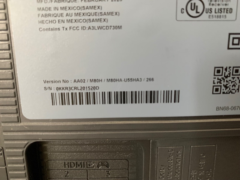 Photo 1 of (broken sold as parts) Samsung 55-Inch Class Mini LED M80H Series Samsung Vision AI Smart TV (2026 Model, 55M80H) with AI Mode, Motion Xcelerator 144Hz, Pure Spectrum Color, Auto HDR Remastering, Alexa Built-in, 4K