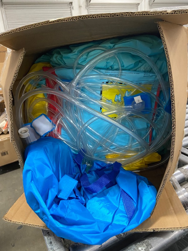 Photo 1 of *BOX 2 OF 2 ONLY* ELEMARA XL Inflatable Water Slide with 19ft Attachable Slip and Slide,Large 7 in 1 Blow Up Water Park,Bounce House for Backyard with 2 Slides,Climbing Wall,Deep Pool?Water Cannon,750W Blower for Kids