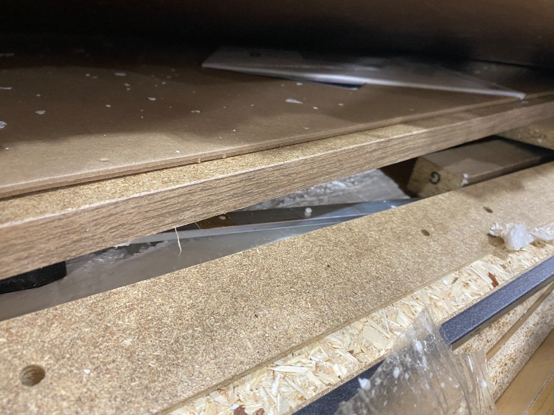 Photo 1 of **FOR PARTS ONLY, DAMAGED PIECES AS WELL AS MISSING PIECES** Sauder Cannery Bridge 6 Drawer Dresser, Lintel Oak finish