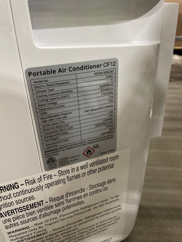 Photo 1 of **MISSING ALL ACCESSORIES** GarveeHome 12000 BTU Portable Air Conditioner