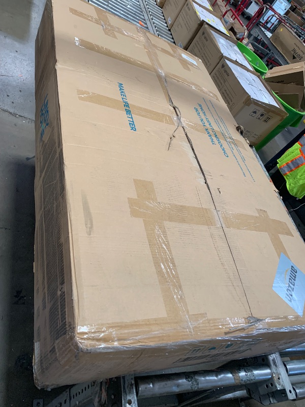 Photo 1 of *** PARTIAL SET - BOX 2 OF 1 *** LINSY HOME Oversized 109" Boneless Sectional Couches for Living Room, U-Shaped Cloud Couch Sofa with Corduroy Fabric, 3 Seat Foam Sofa with 2 Ottomans, No Assembly Required, Green