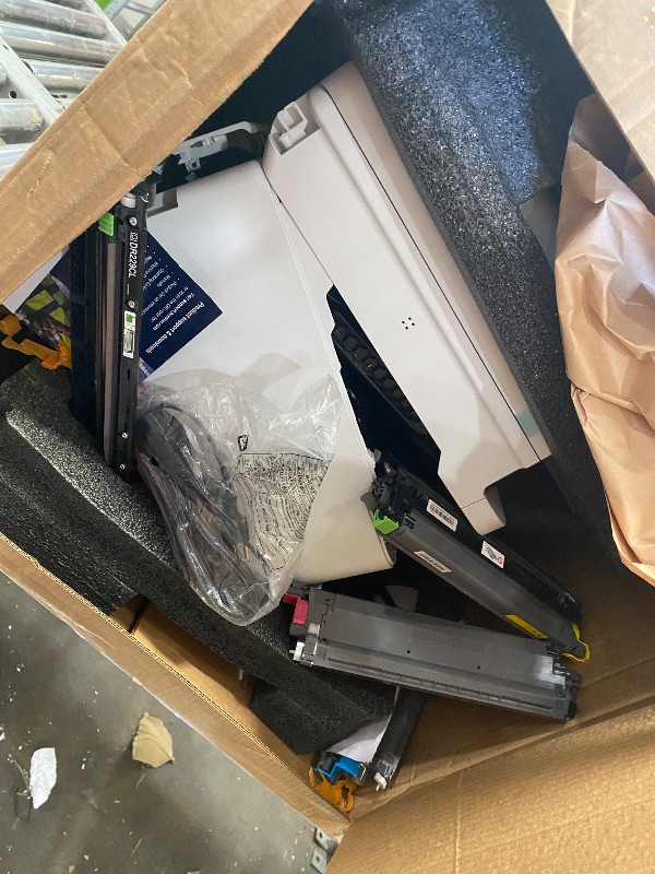 Photo 1 of **FOR PARTS ONLY, BROKEN COMPONENETS** Brother MFC-L3720CDW Wireless Color Laser Printer with Scanner, Copier and Fax | Auto Duplex and 250-Sheet Capacity | Includes Refresh Subscription Trial(1). Amazon Dash Replenishment Ready