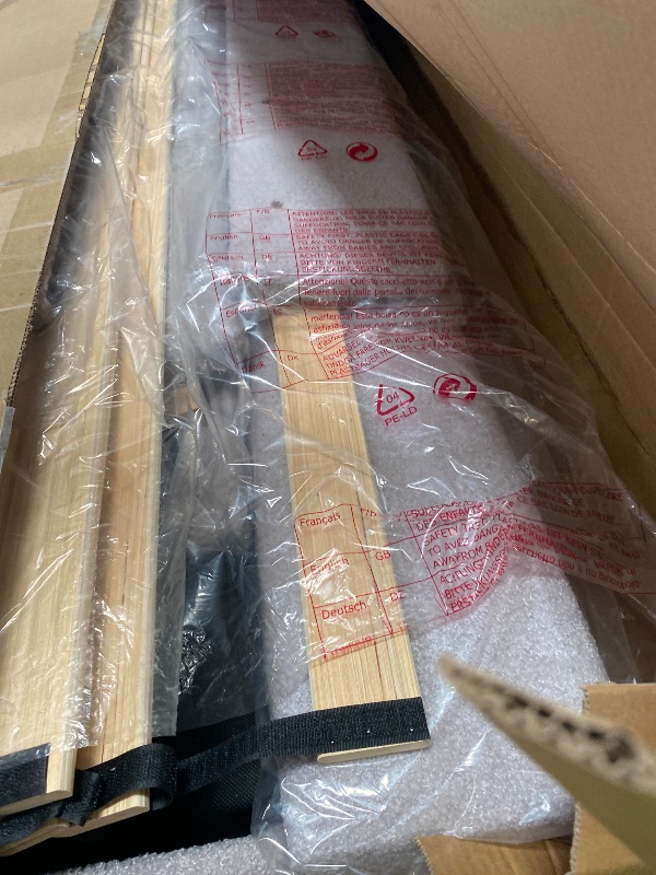 Photo 1 of **MISSING PIECES, PARTS ONLY** wirpexhowak Queen Bed Frame with Headboard Upholstered Platform Bed Frame with Teddy Velvet Headboard, Wooden Slats Support/Wing Edge Design/No Box Spring Needed/Easy Assembly, Grey Queen