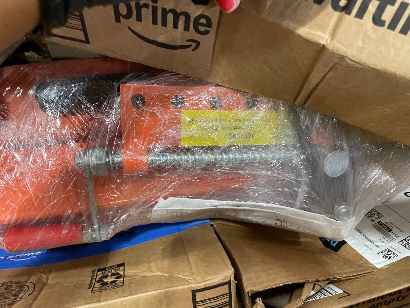 Photo 1 of (not a set, missing for parts) DEXSO 2 Ton Folding Hydraulic Engine Hoist with Lever, Folding Engine Shop Crane Hoist Lift, Heavy Cherry Picker with 6 Wheels for Garage, Workshop,Orange
