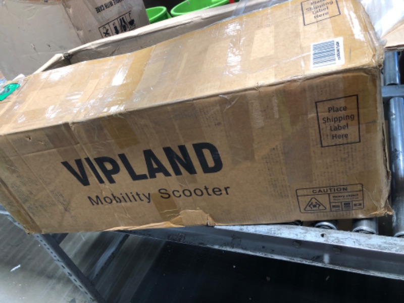 Photo 1 of ***USED & MISSING PARTS***VIPLAND Lightweight Mobility Scooter, Comfortable Foldable Motorized Scooter, 20Miles Long Range, Removable Battery, 270lbs Capacity, Only 45lb Weight, with LED Headlights and Basket, Width Adjustable