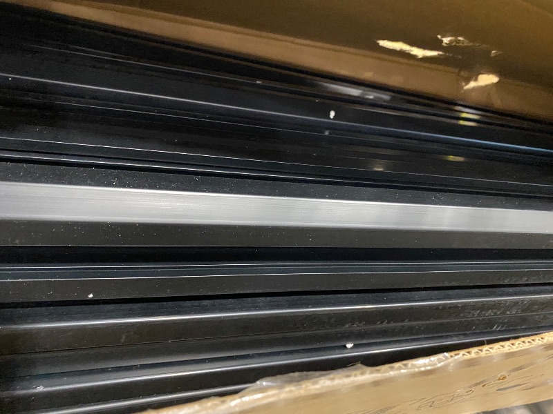 Photo 1 of ***MISSING PARTS***
VEVOR 3 Panels Outdoor Privacy Screen, 50 x 48 in Air Conditioner Fence with 27.6 in Ground Stakes, Pool Equipment Enclosure, Vinyl Privacy Fence, Ideal for Trash Can and A/C Units, Black