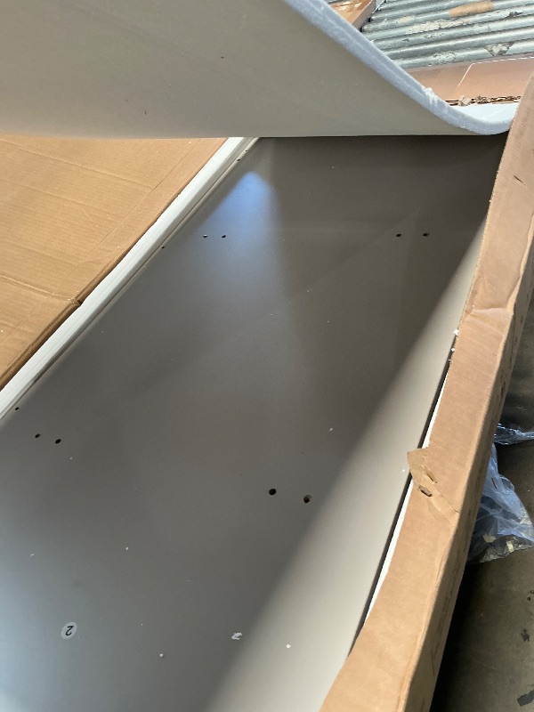 Photo 1 of **MISSING PIECES, PARTIAL SET*** GarveeHome Rolling Kitchen Island with Drop Leaf Countertop, Charging Station & Ample Storage - 47.2 in Mobile Kitchen Cart On Wheels with Pull-Out Shelves, Drawers, Spice Rack & Organizer Divider, GREY