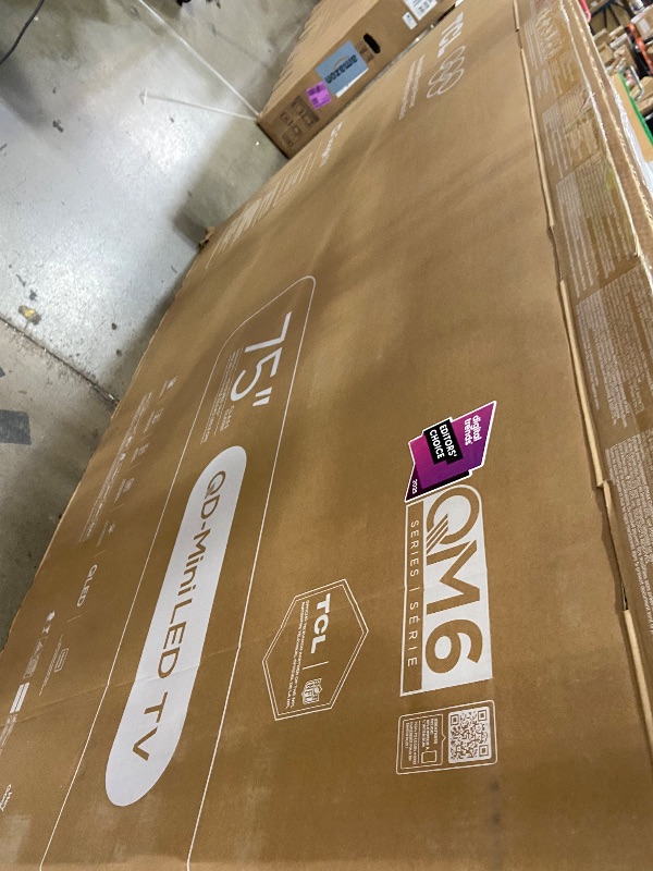 Photo 1 of ***DAMAGED, PARTS ONLY*** TCL 75 Inch Class QM6K Series | Mini LED QLED 4K HDR | 75QM6K, Latest Model | 120HZ-144HZ High Brightness Smart Google TV Dolby Atmos Onkyo Audio | Voice Remote Alexa Gaming Streaming Television