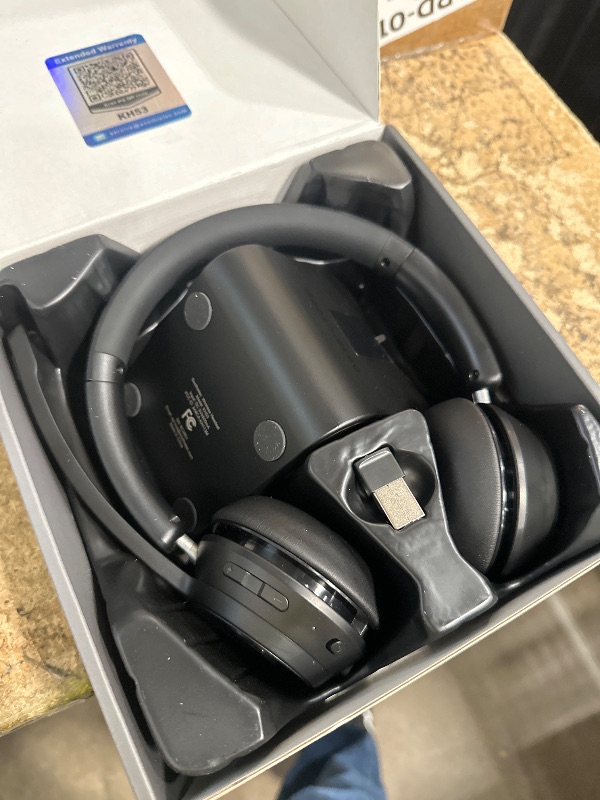 Photo 1 of (Upgraded Version) Wireless Headset, Bluetooth Headset with Noise Cancelling Microphone, Best Headphones with Mic Mute & USB Dongle for PC/Computer/Laptop/Cell Phones/Remote Work/Call Center