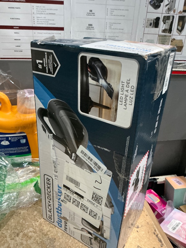 Photo 1 of *MISSING PARTS* BLACK+DECKER Dustbuster Reveal Handheld Vacuum Cordless, Car Vacuum Portable Cordless, LED Light, Long Run Time, Rechargeable Lightweight Dust Buster, Includes Crevice Tool, Charging Base (HLVD320B42)