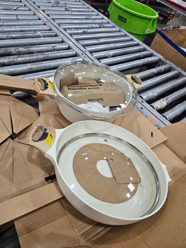 Photo 1 of **PLEASE SEE CLERK PHOTOS & READ NOTES*** SENSARTE Ceramic Cookware Sets, Pots and Pans Set Non stick, 14 Piece Induction Cookware, Non toxic Healthy Non Stick Kitchen Cooking Set, with Frying Pans Set, PFAS PTFE PFOA PFOS Free